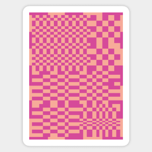 Checkerboard Pattern - Pink Sticker